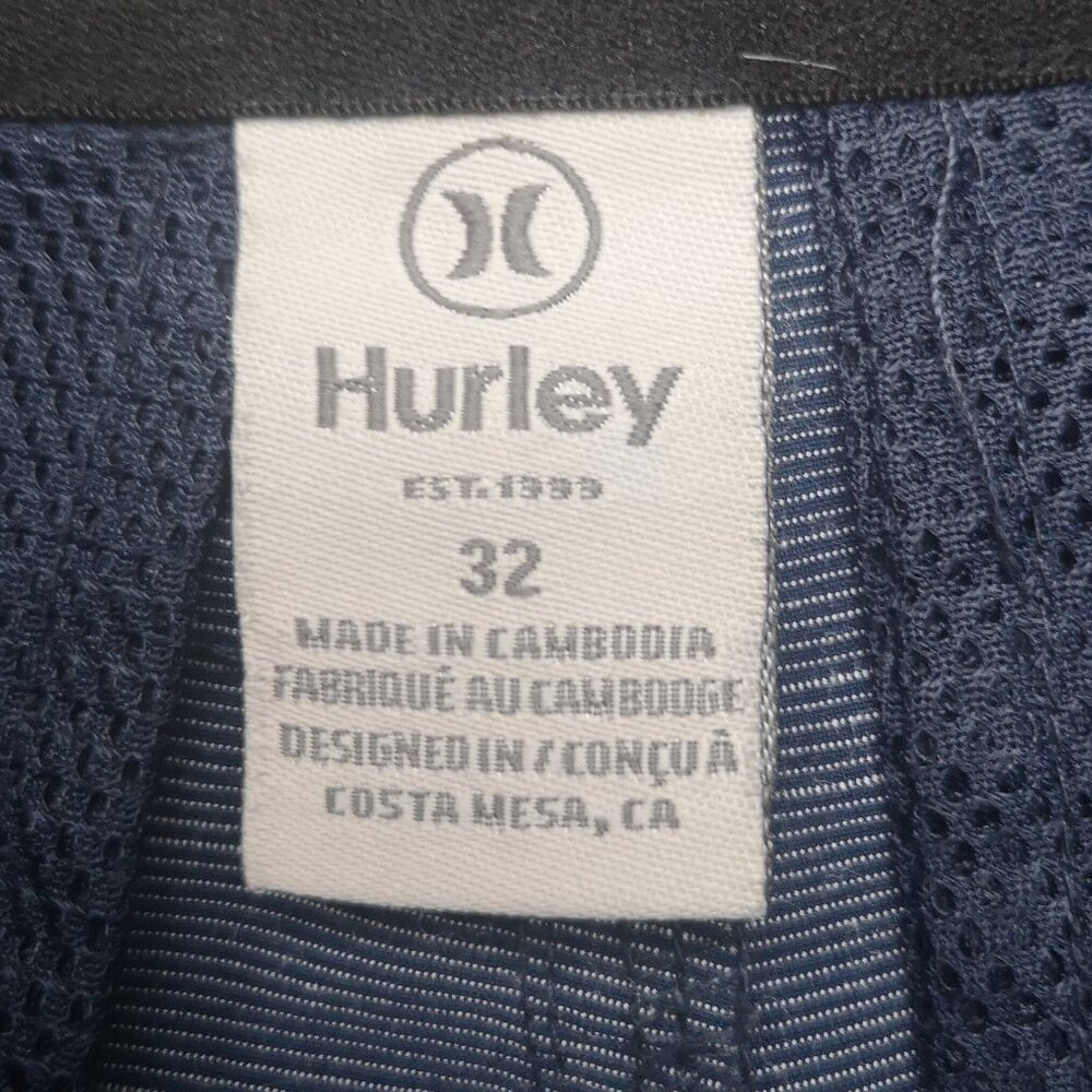 Hurley Men's Size 32 Waist Navy Zipper & Button Closure Hybrid Shorts - Picture 3 of 11